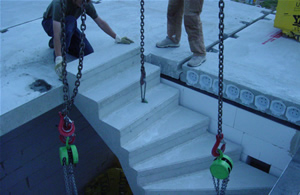 Stahlbeton und Treppen